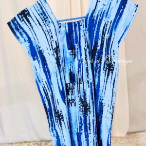 Robe yéménite Bleu motif 1 an ½ - 2 ans Bayt Al Hadramiya